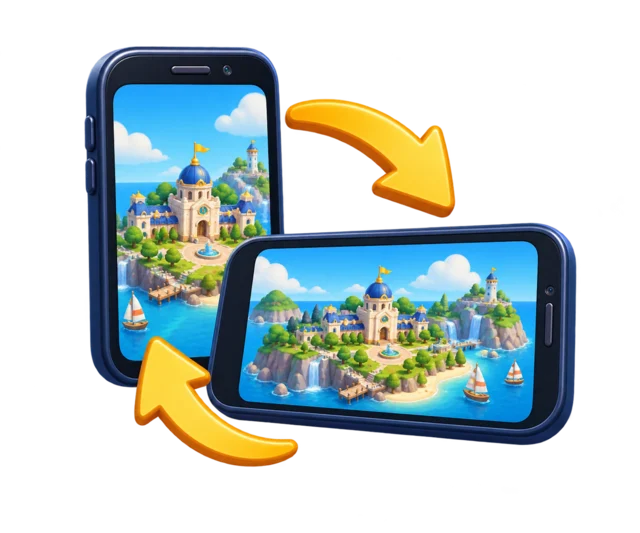 Rotate your phone to landscape orientation